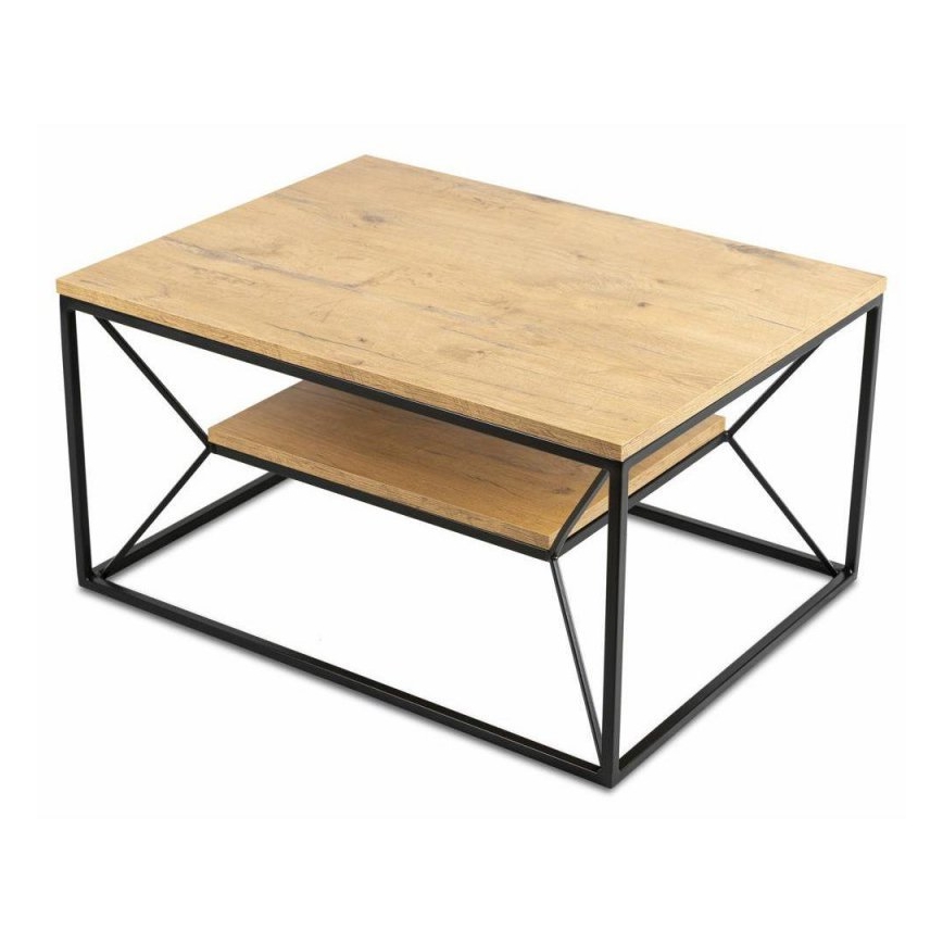 Konferenční stolek BASICLOFT 40x80 cm černá/hnědá
