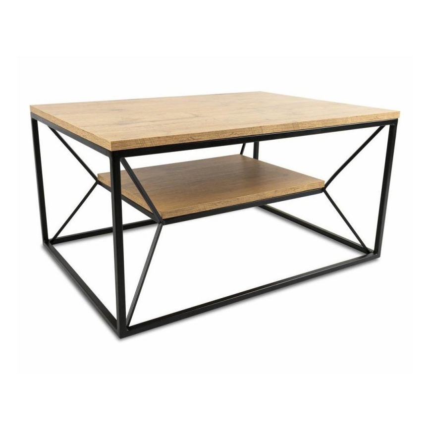 Konferenční stolek BASICLOFT 40x80 cm černá/hnědá