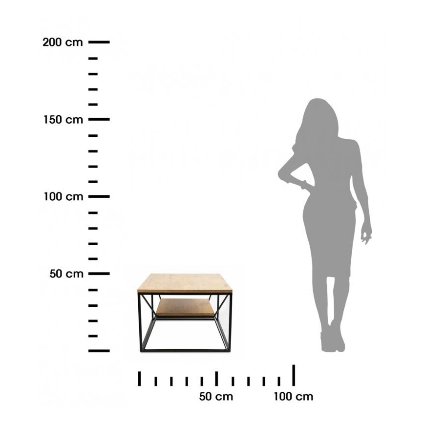 Konferenční stolek BASICLOFT 40x80 cm černá/hnědá