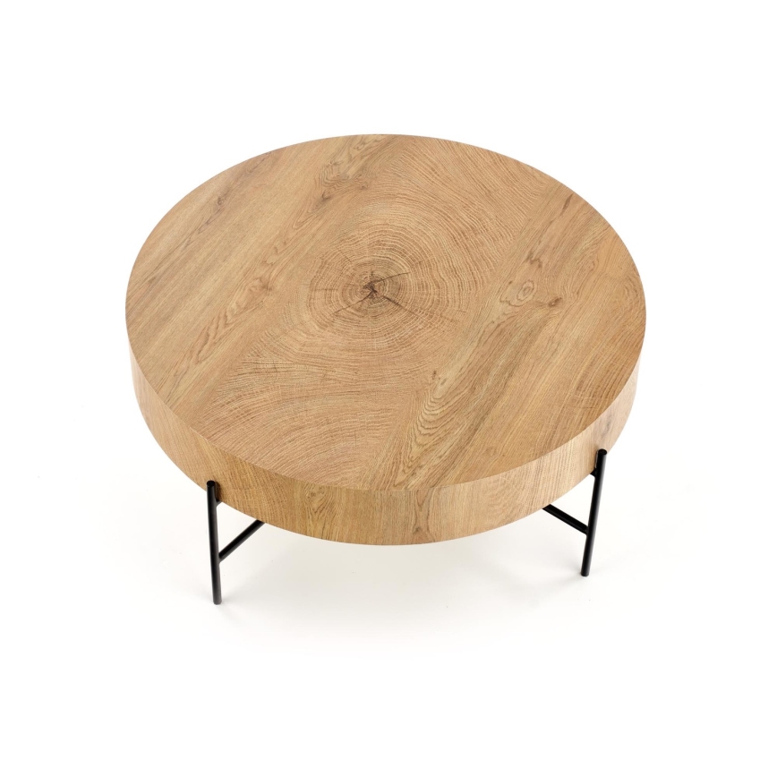 Konferenční stolek BROOKLYN 80 cm přírodní dub/černá