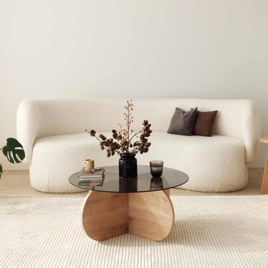 Konferenční stolek BUBBLE 75 cm hnědá/černá