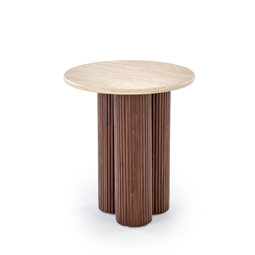 Konferenční stolek CALDO pr. 50 cm hnědá/béžová