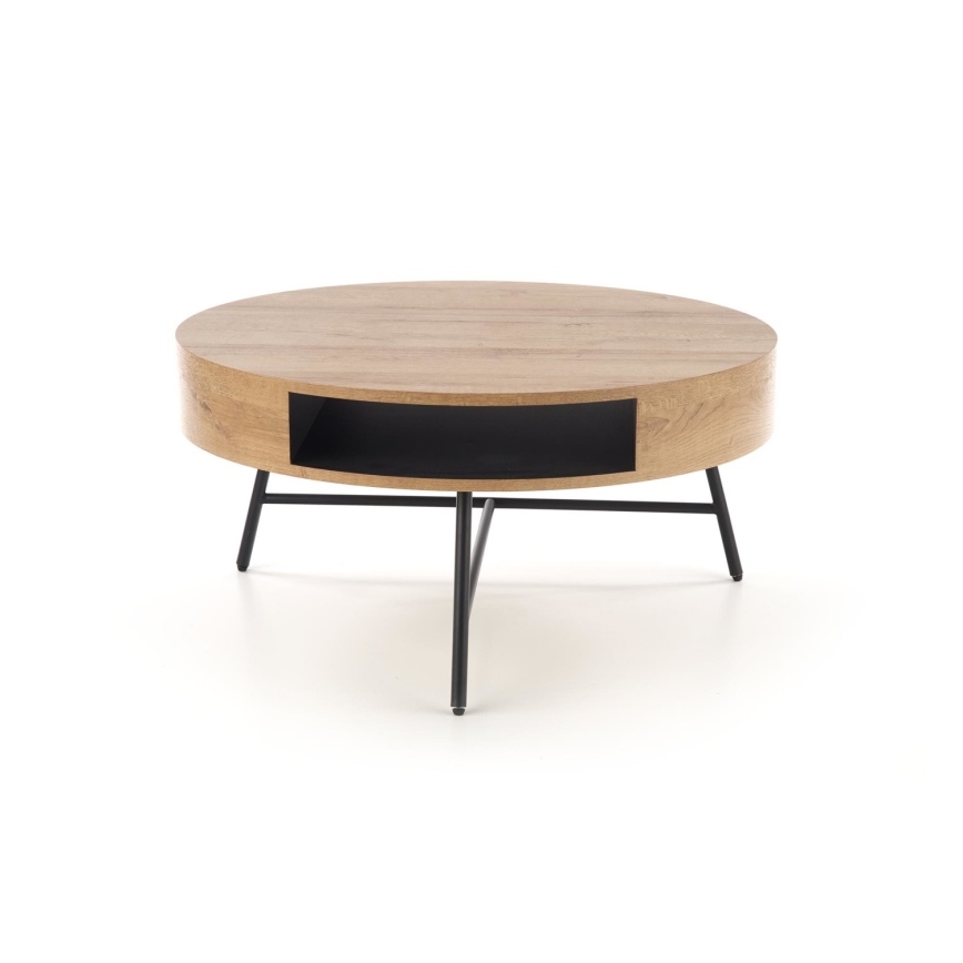 Konferenční stolek CAMILA 80 cm zlatý dub/černá