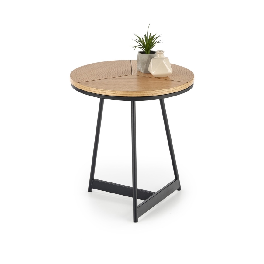 Konferenční stolek CARIDA 45 cm černá/dřevo