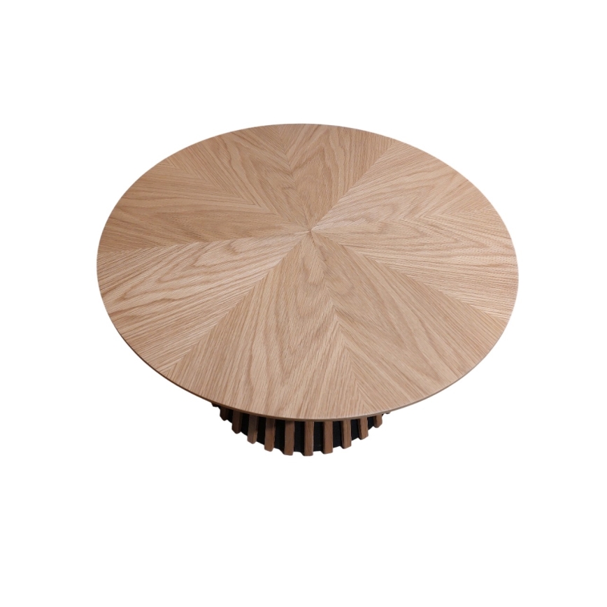 Konferenční stolek CARINA pr. 75 cm dub/černá