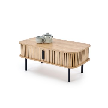 Konferenční stolek CASA 90x50 cm hnědá/černá