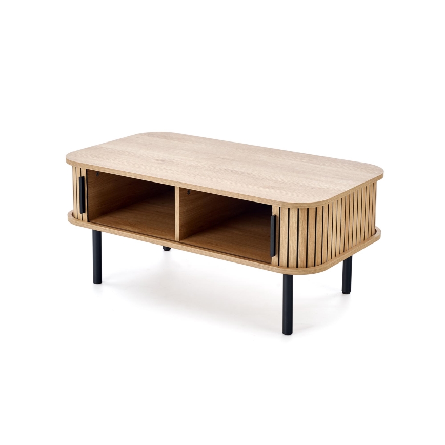 Konferenční stolek CASA 90x50 cm hnědá/černá