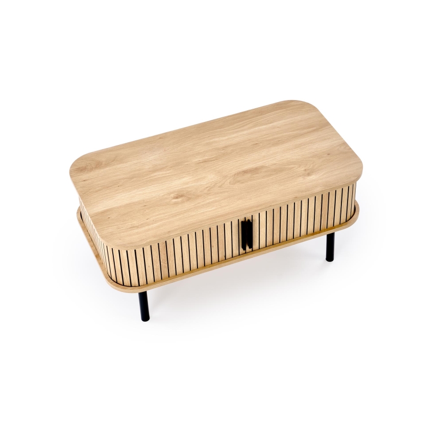 Konferenční stolek CASA 90x50 cm hnědá/černá