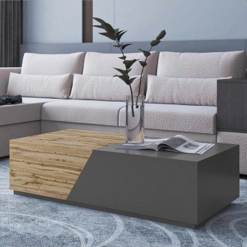 Konferenční stolek CEELIAS 42x124 cm antracit/dub wotan