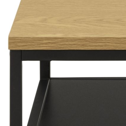 Konferenční stolek CORA 55x55 cm dub/černá