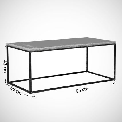 Konferenční stolek COSCO 95x55 cm hnědá/černá
