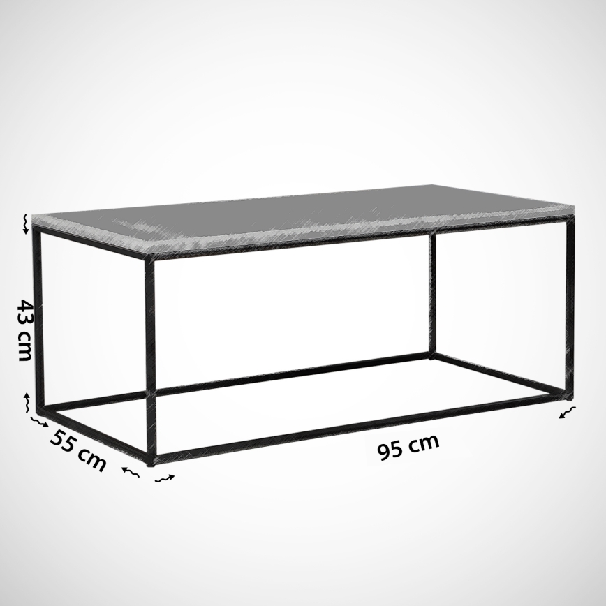 Konferenční stolek COSCO 95x55 cm hnědá/černá