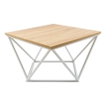 Konferenční stolek CURVED 60x60 cm bílá/béžová