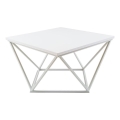 Konferenční stolek CURVED 60x60 cm bílá