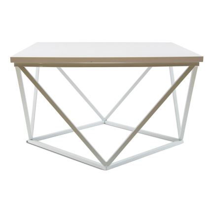 Konferenční stolek CURVED 60x60 cm bílá