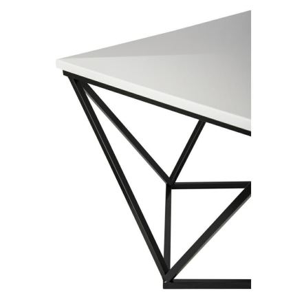 Konferenční stolek CURVED 62x62 cm černá/bílá
