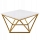 Konferenční stolek CURVED 62x62 cm zlatá/bílá