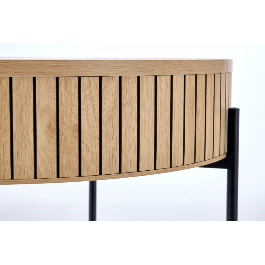 Konferenční stolek DANTE pr. 67 cm hnědá/černá