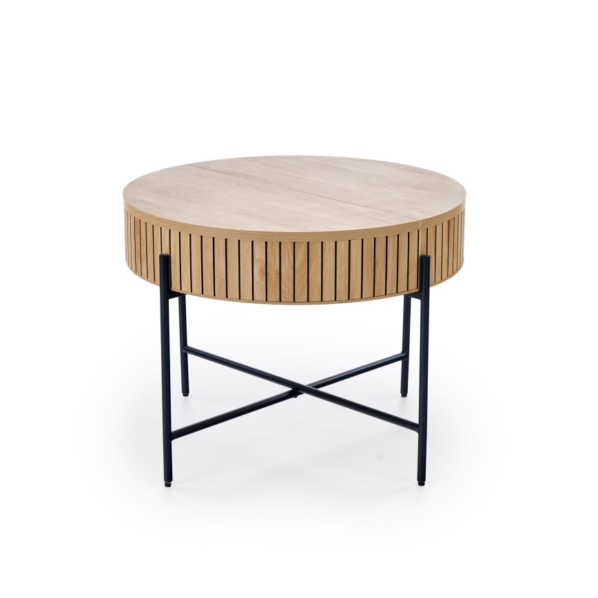 Konferenční stolek DANTE pr. 67 cm hnědá/černá