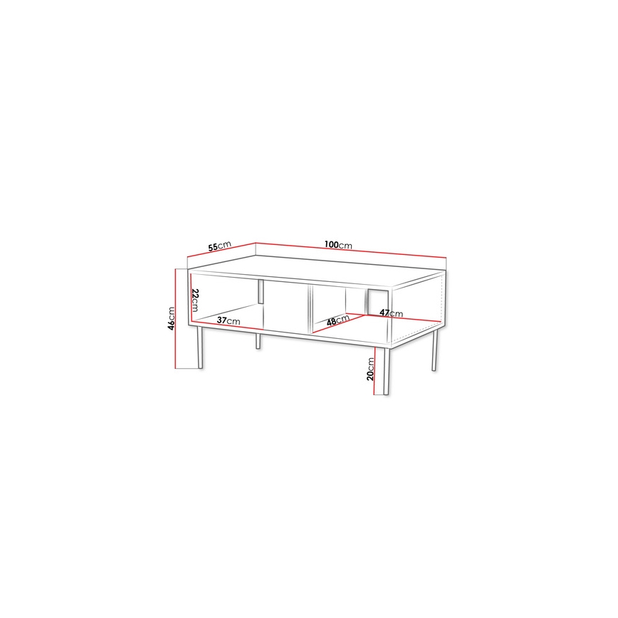 Konferenční stolek DECO 46x100 cm ořech warmia