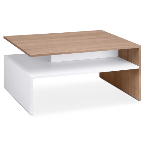Konferenční stolek DELCHI 45x90 cm bílá/dub sonoma
