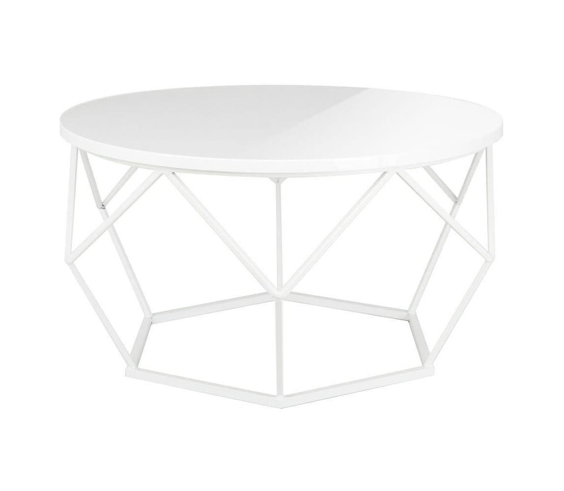  HowHomely Konferenční stolek DIAMOND 40x70 cm bílá DD0044