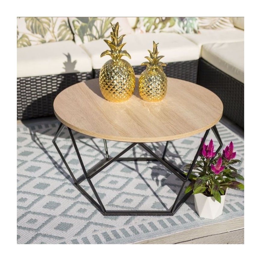 Konferenční stolek DIAMOND 40x70 cm černá/béžová