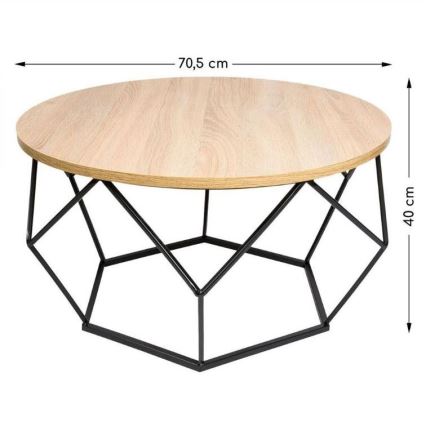 Konferenční stolek DIAMOND 40x70 cm černá/béžová