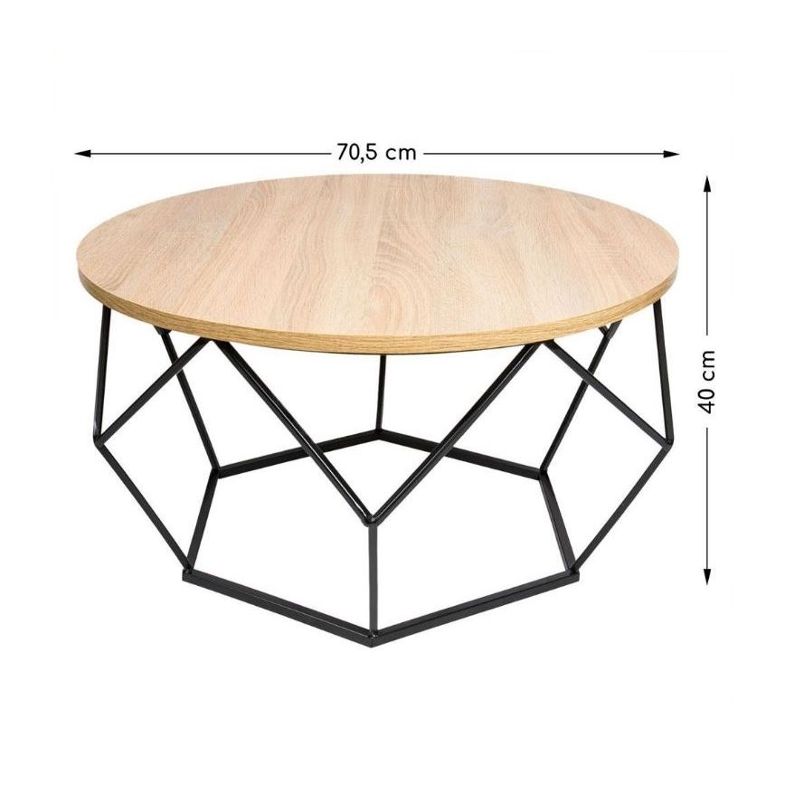 Konferenční stolek DIAMOND 40x70 cm černá/béžová