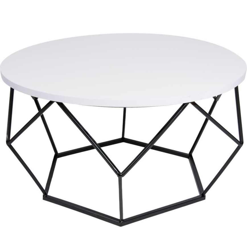 Konferenční stolek DIAMOND 40x70 cm černá/bílá