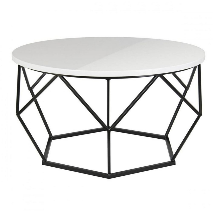 Konferenční stolek DIAMOND 40x70 cm černá/bílá