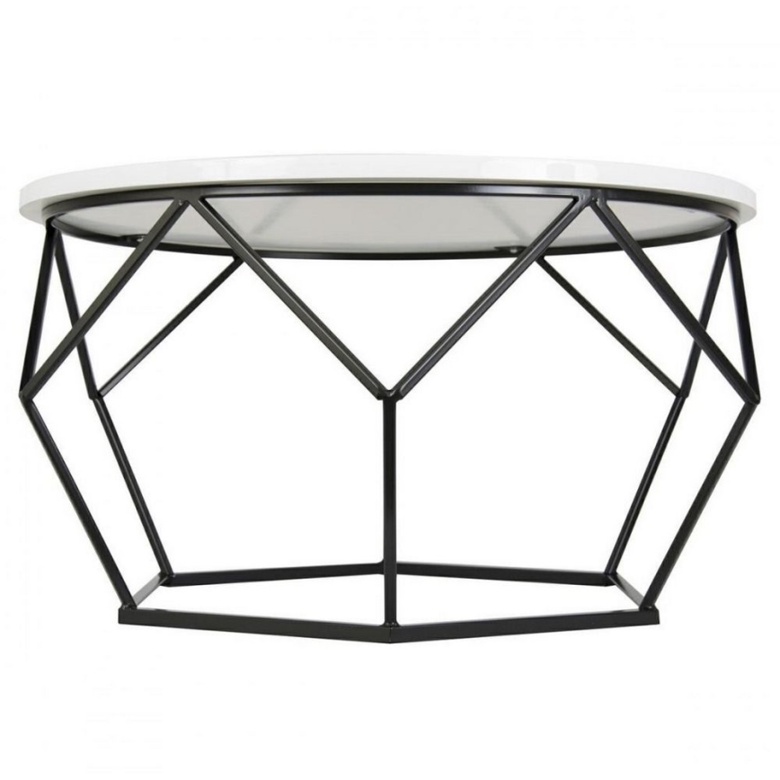 Konferenční stolek DIAMOND 40x70 cm černá/bílá