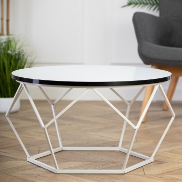 Konferenční stolek DIAMOND 40x70 cm černá/bílá