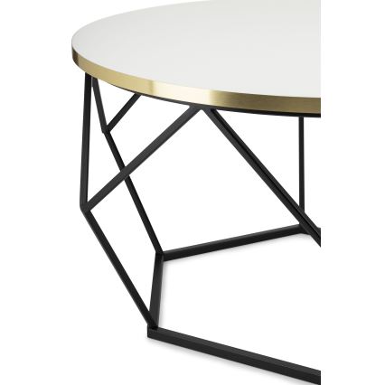 Konferenční stolek DIAMOND 40x70 cm zlatá/černá/bílá