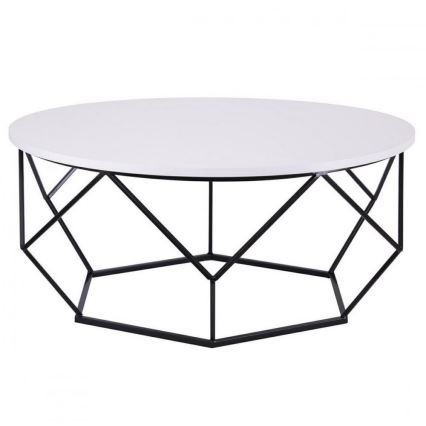 Konferenční stolek DIAMOND 41,5x90 cm černá/bílá