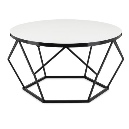 Konferenční stolek DIAMOND 70 cm bílá/černá