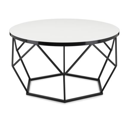 Konferenční stolek DIAMOND 70 cm bílá/černá