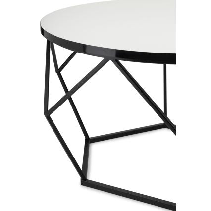 Konferenční stolek DIAMOND 70 cm bílá/černá