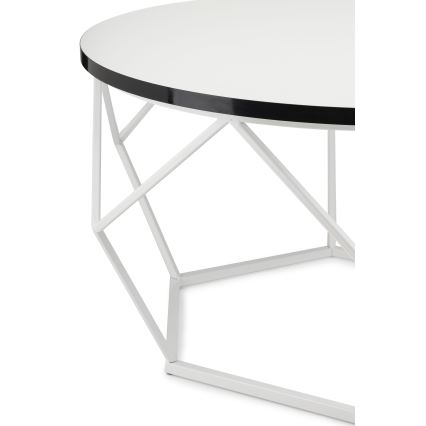 Konferenční stolek DIAMOND 70 cm černá/bílá