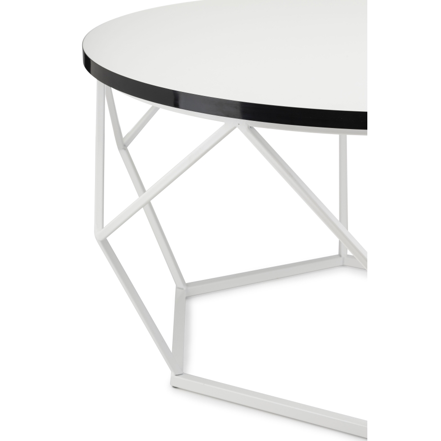 Konferenční stolek DIAMOND 70 cm černá/bílá
