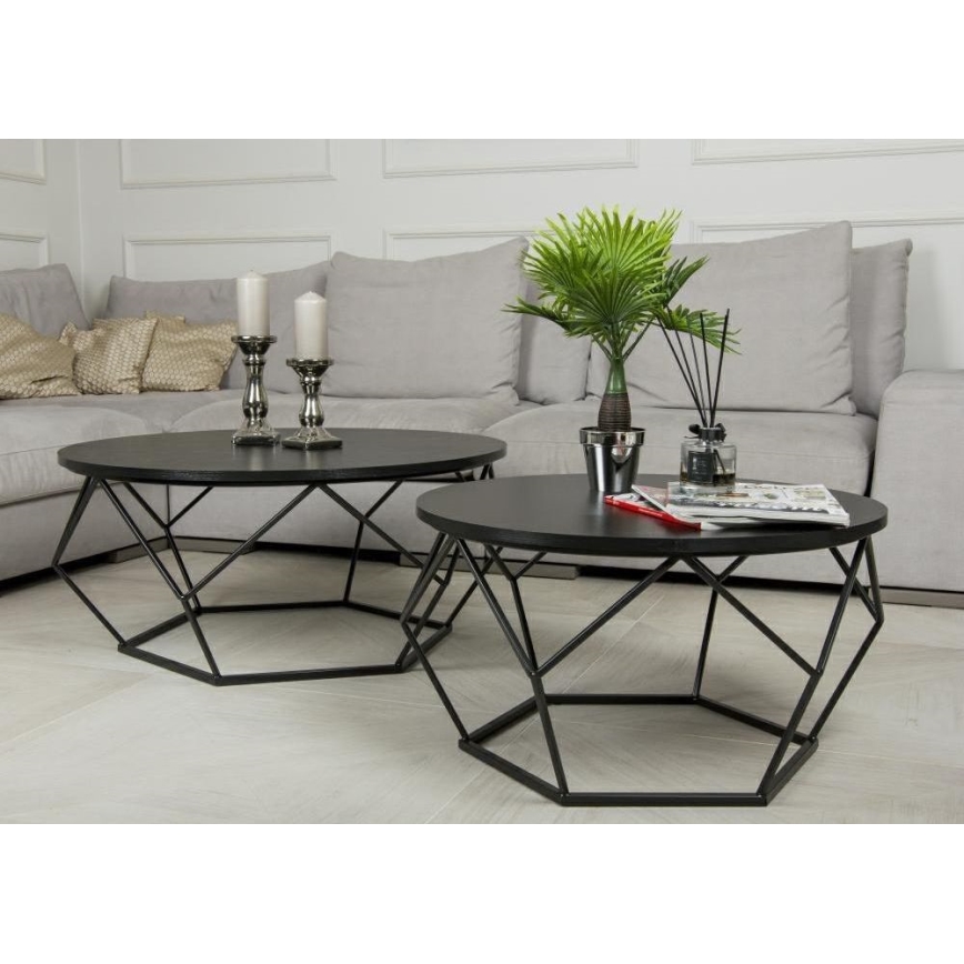 Konferenční stolek DIAMOND 70 cm černá