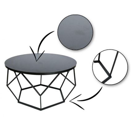 Konferenční stolek DIAMOND 70 cm černá