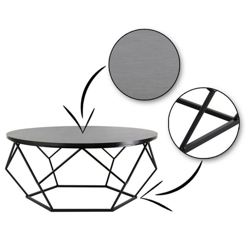 Konferenční stolek DIAMOND 90 cm černá