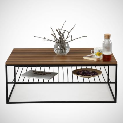 Konferenční stolek ETNA 43x95 cm hnědá/černá