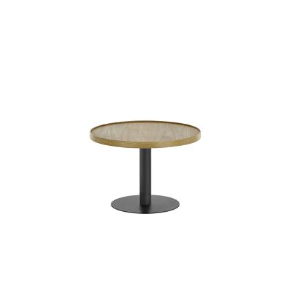 Konferenční stolek FOCUS pr. 60 cm dub/černá