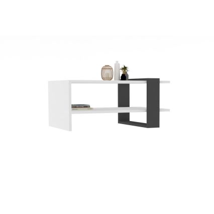 Konferenční stolek FUNDA 35x80 cm bílá/antracit
