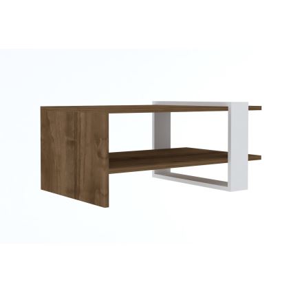 Konferenční stolek GAYE 80x50 cm hnědá/bílá