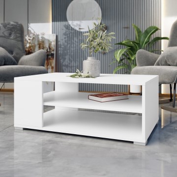 Konferenční stolek GIMREN 40x100 cm bílá