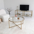 Konferenční stolek GOLD SUN 83 cm zlatá