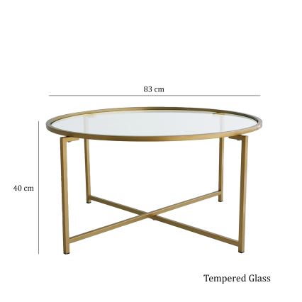 Konferenční stolek GOLD SUN 83 cm zlatá